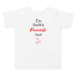Uncle's Fave on Toddler Short Sleeve Tee - BLUE/PINK/WHITE