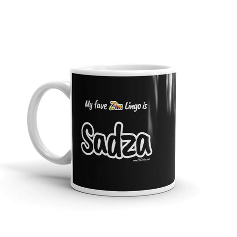 "Sadza" on Black Mug