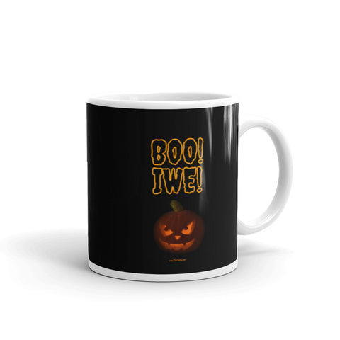Halloween Mug Black - Boo Iwe!