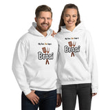 "Braai" on Unisex Heavy Blend Hoodie in WHITE