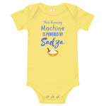 RUN Sadza Machine - Baby Bodysuit - Colours Blue Text