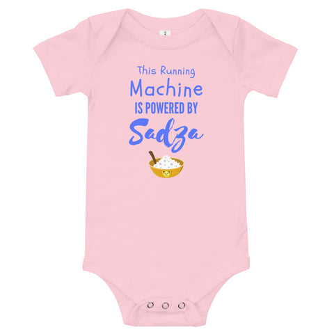 RUN Sadza Machine - Baby Bodysuit - Colours Blue Text