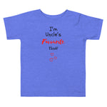 Uncle's Fave on Toddler Short Sleeve Tee - BLUE/PINK/WHITE