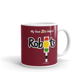 "Robots" on Red Mug