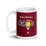 "Robots" on Red Mug