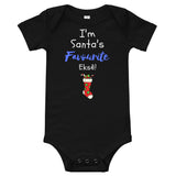 Santa's Fave - Baby Bodysuit - Black