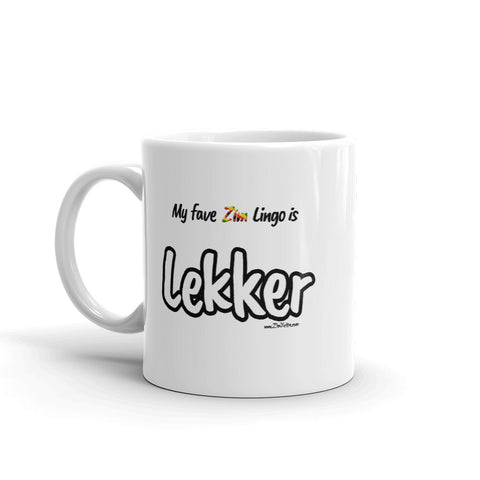 "Lekker" on White Mug