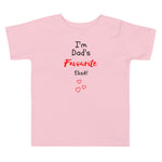 Dad's Fave on Toddler Short Sleeve Tee - BLUE/PINK/WHITE