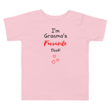 Granma's Fave on Toddler Short Sleeve Tee - BLUE/PINK/WHITE