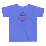 Dad's Fave on Toddler Short Sleeve Tee - BLUE/PINK/WHITE