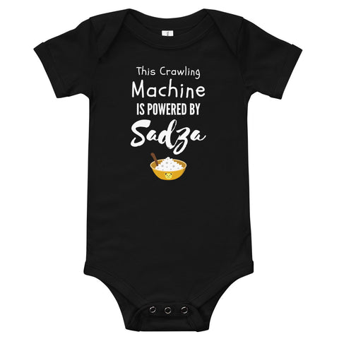 CRAWL Sadza Machine - Baby Bodysuit - Black