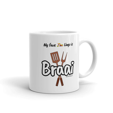"Braai" on White Mug