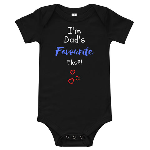Dad's Fave - Baby Bodysuit - Black