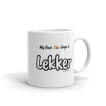 "Lekker" on White Mug