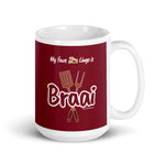 "Braai" on Red Mug