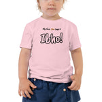 Ibho on Toddler Short Sleeve Tee - PINK/WHITE