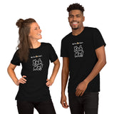 "Yah No!" on Short-Sleeve Unisex T-Shirt in BLACK