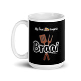 "Braai" on Black Mug