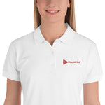 Play Afrika - Women’s Embroidered Polo Shirt (Red Logo)